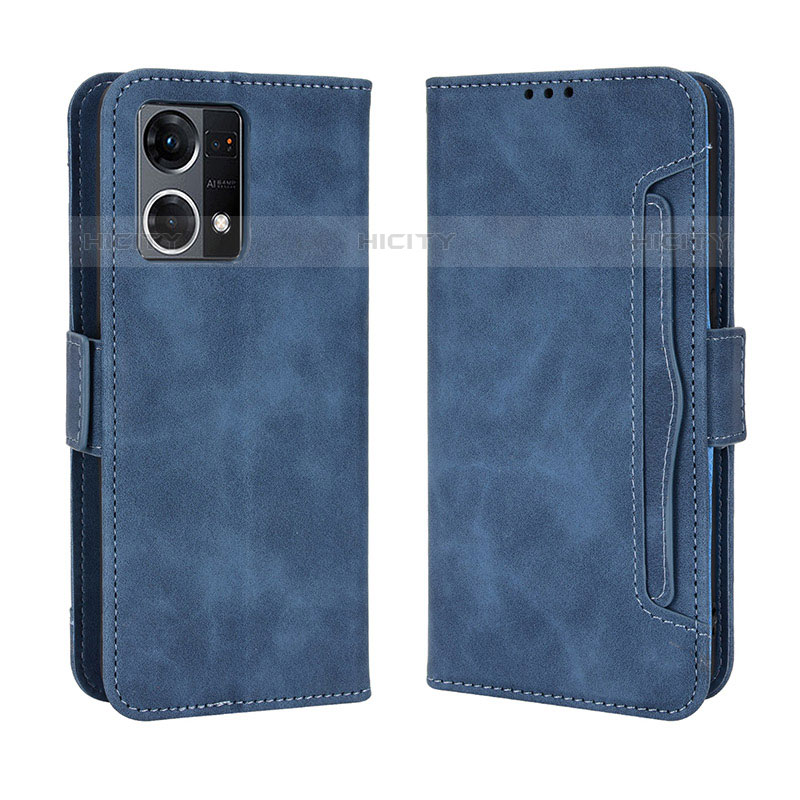 Funda de Cuero Cartera con Soporte Carcasa BY3 para Oppo F21 Pro 4G Azul