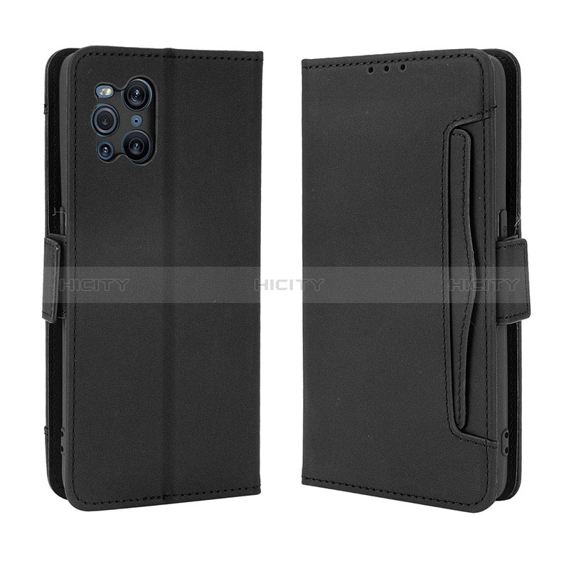 Funda de Cuero Cartera con Soporte Carcasa BY3 para Oppo Find X3 5G