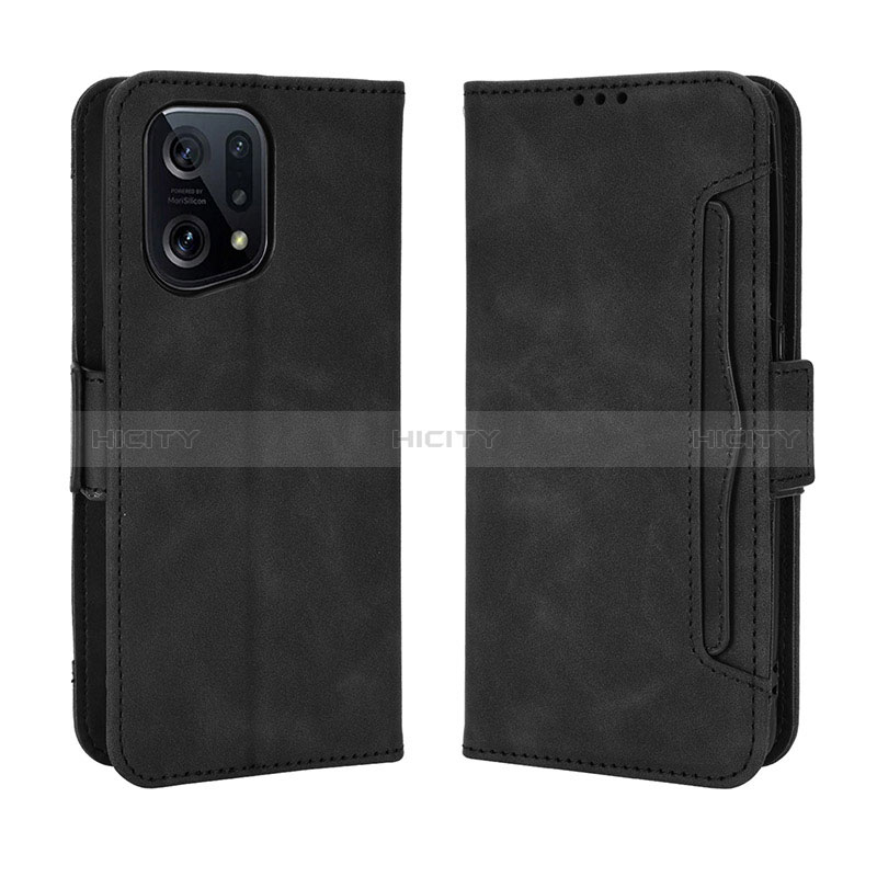 Funda de Cuero Cartera con Soporte Carcasa BY3 para Oppo Find X5 5G