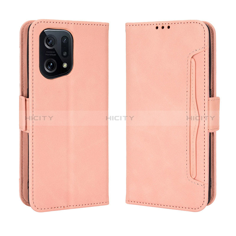 Funda de Cuero Cartera con Soporte Carcasa BY3 para Oppo Find X5 5G