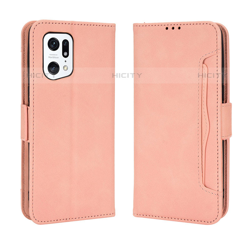 Funda de Cuero Cartera con Soporte Carcasa BY3 para Oppo Find X5 Pro 5G