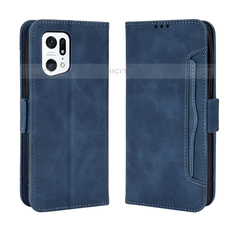 Funda de Cuero Cartera con Soporte Carcasa BY3 para Oppo Find X5 Pro 5G