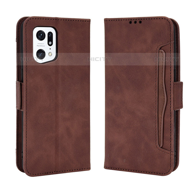 Funda de Cuero Cartera con Soporte Carcasa BY3 para Oppo Find X5 Pro 5G