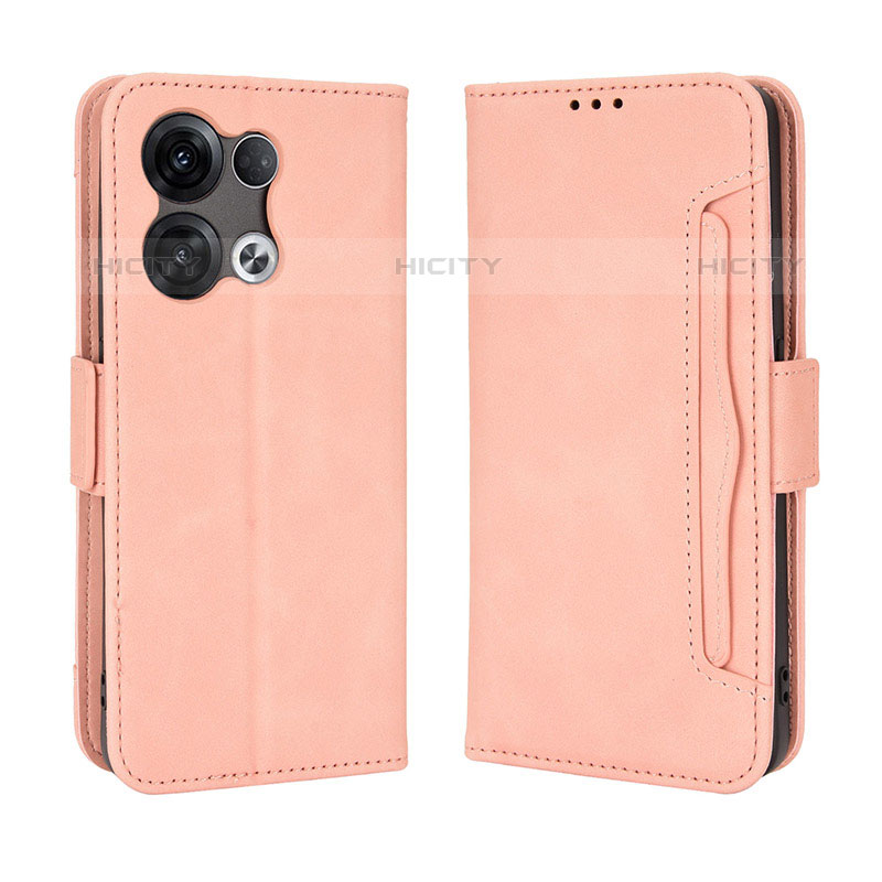 Funda de Cuero Cartera con Soporte Carcasa BY3 para Oppo Reno8 5G Rosa