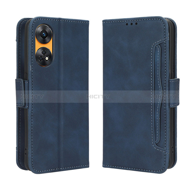 Funda de Cuero Cartera con Soporte Carcasa BY3 para Oppo Reno8 T 4G Azul