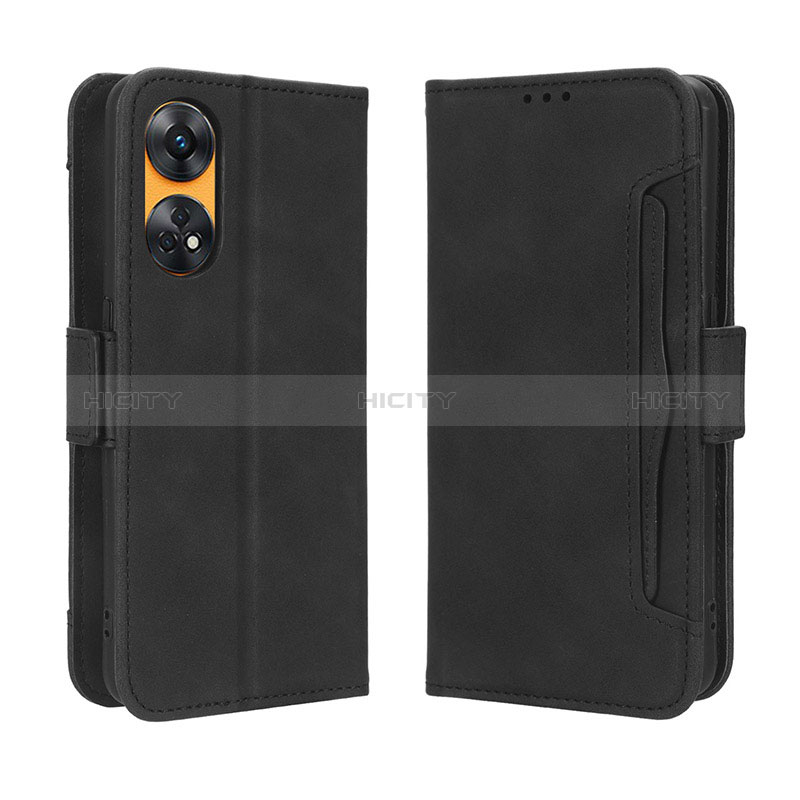 Funda de Cuero Cartera con Soporte Carcasa BY3 para Oppo Reno8 T 4G Negro