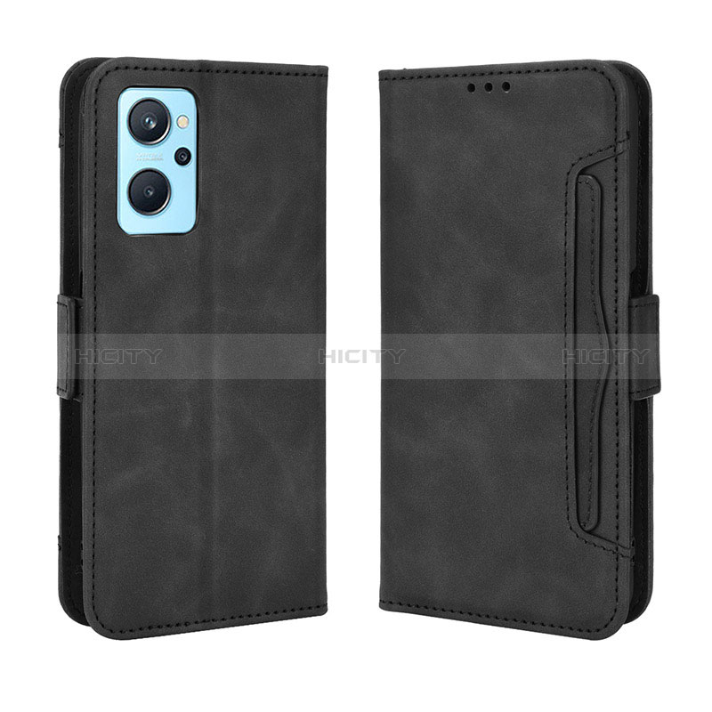 Funda de Cuero Cartera con Soporte Carcasa BY3 para Realme 9i 4G Negro