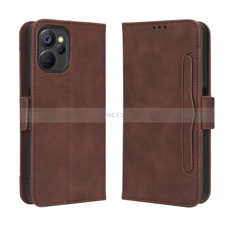 Funda de Cuero Cartera con Soporte Carcasa BY3 para Realme 9i 5G Marron