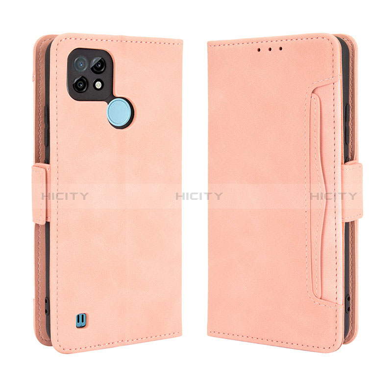 Funda de Cuero Cartera con Soporte Carcasa BY3 para Realme C21 Rosa