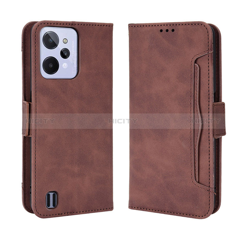 Funda de Cuero Cartera con Soporte Carcasa BY3 para Realme C31 Marron