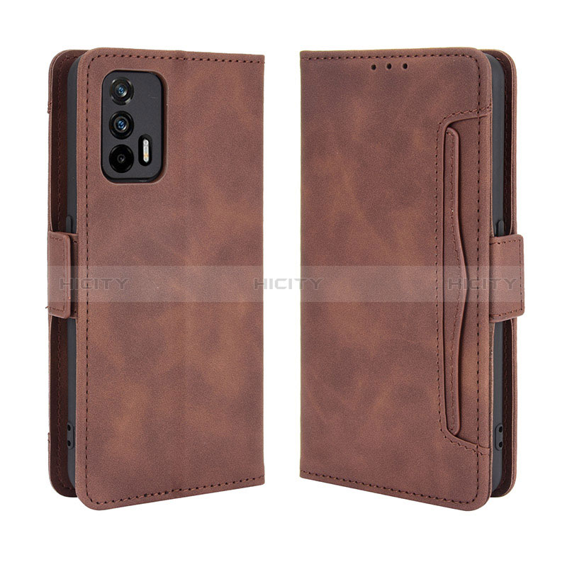 Funda de Cuero Cartera con Soporte Carcasa BY3 para Realme GT 5G Marron