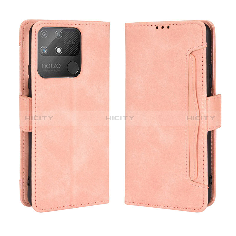 Funda de Cuero Cartera con Soporte Carcasa BY3 para Realme Narzo 50A Rosa