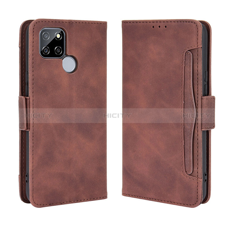 Funda de Cuero Cartera con Soporte Carcasa BY3 para Realme V3 5G Marron