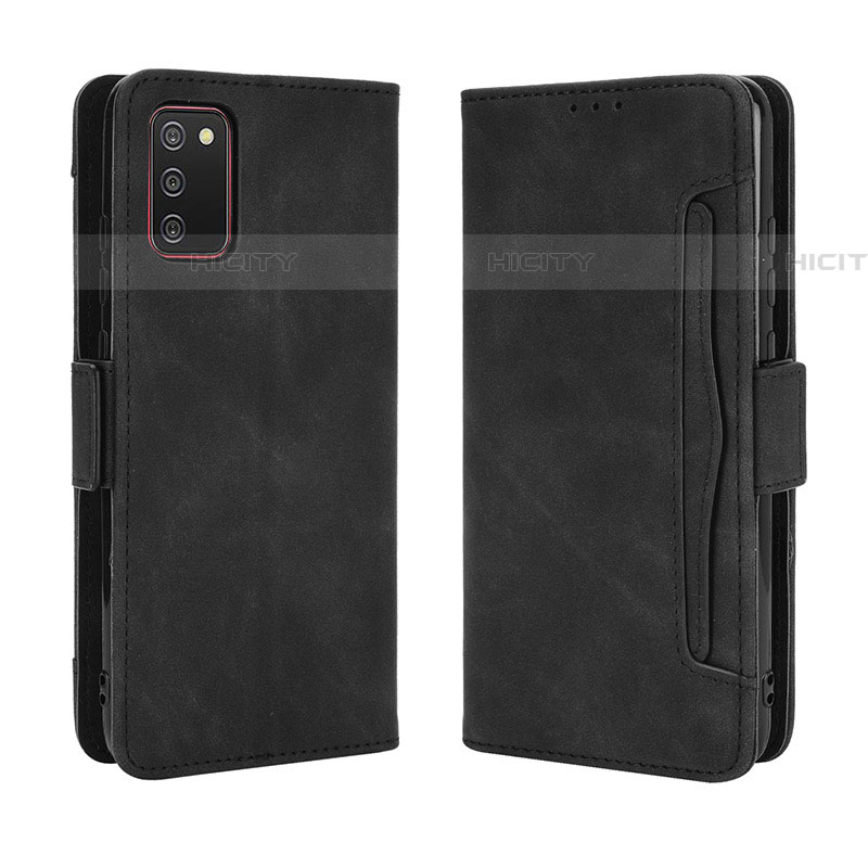 Funda de Cuero Cartera con Soporte Carcasa BY3 para Samsung Galaxy A03s Negro