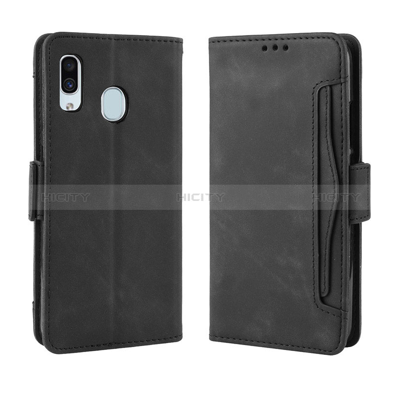 Funda de Cuero Cartera con Soporte Carcasa BY3 para Samsung Galaxy A20