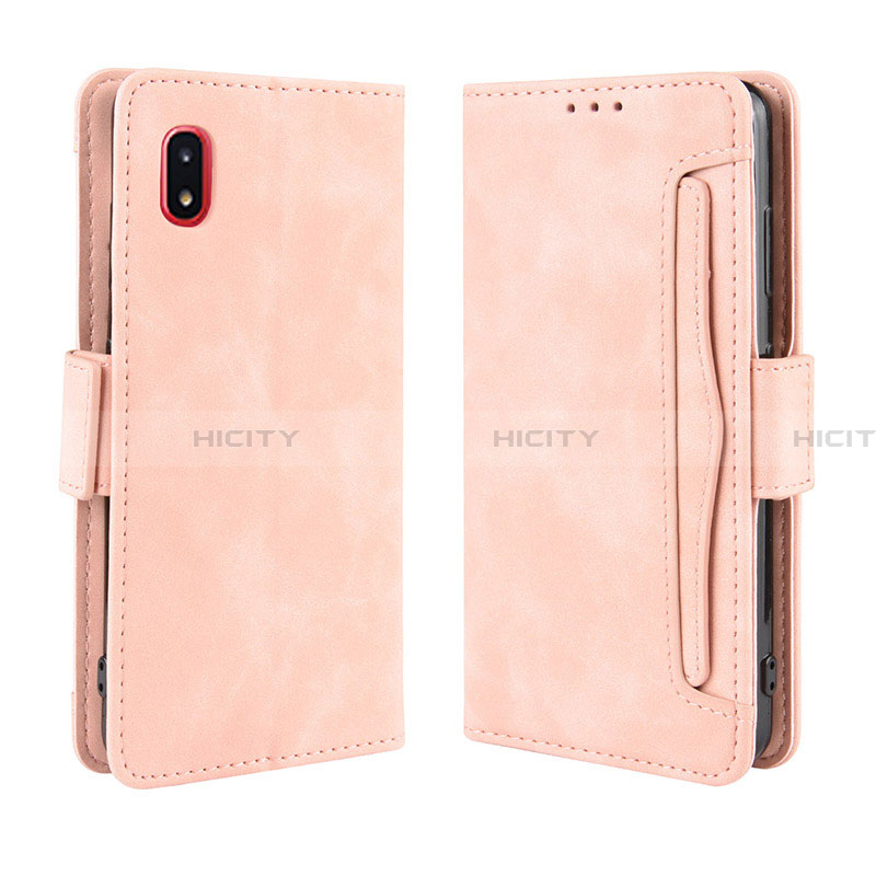 Funda de Cuero Cartera con Soporte Carcasa BY3 para Samsung Galaxy A21 SC-42A Rosa