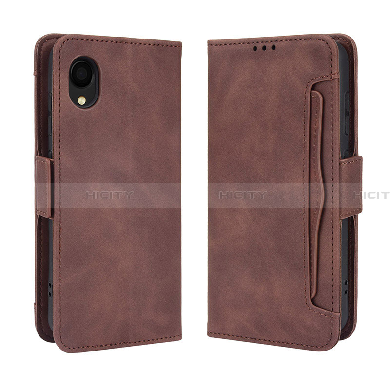 Funda de Cuero Cartera con Soporte Carcasa BY3 para Samsung Galaxy A22 5G SC-56B Marron