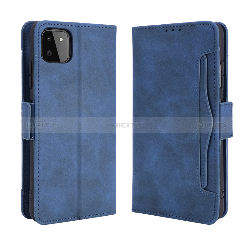 Funda de Cuero Cartera con Soporte Carcasa BY3 para Samsung Galaxy A22s 5G Azul