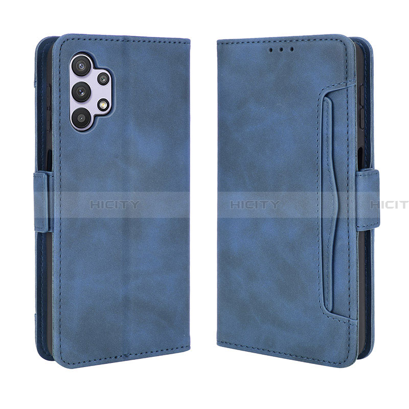 Funda de Cuero Cartera con Soporte Carcasa BY3 para Samsung Galaxy A32 4G Azul