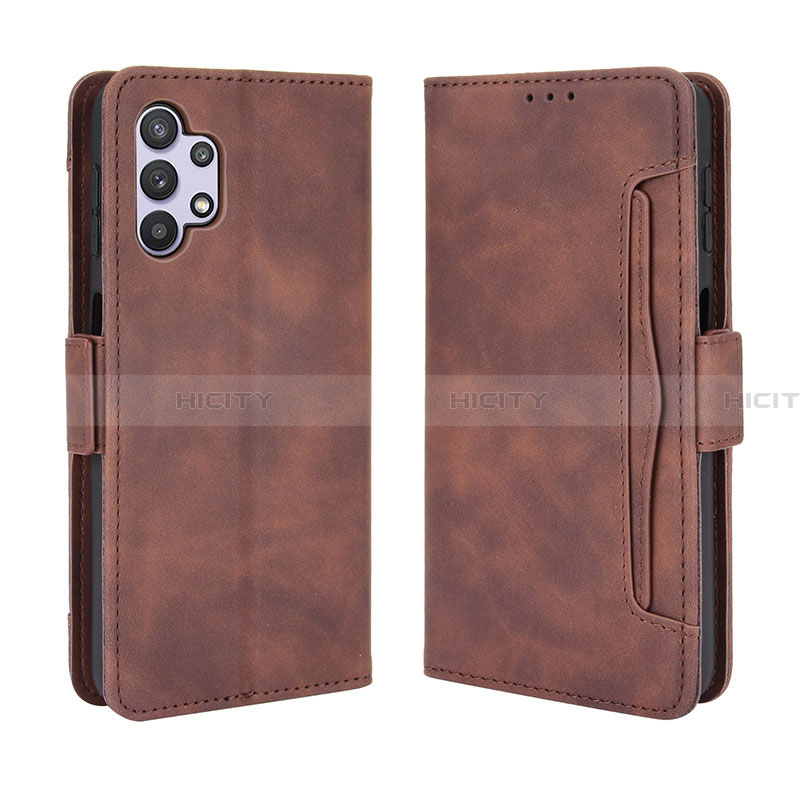 Funda de Cuero Cartera con Soporte Carcasa BY3 para Samsung Galaxy A32 5G Marron