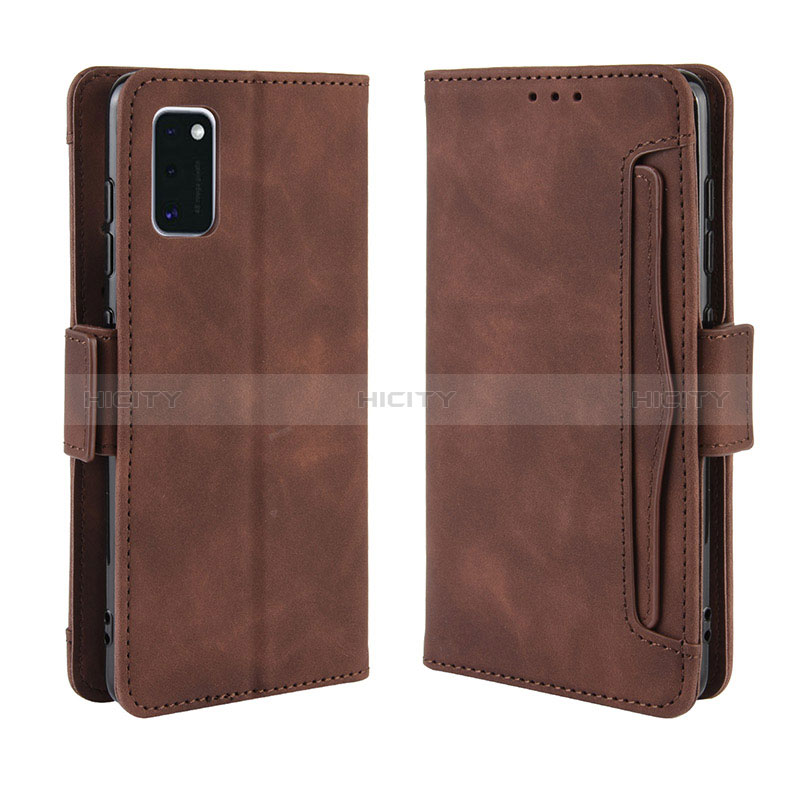 Funda de Cuero Cartera con Soporte Carcasa BY3 para Samsung Galaxy A41 Marron