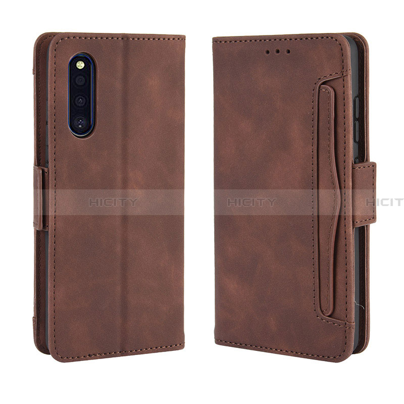 Funda de Cuero Cartera con Soporte Carcasa BY3 para Samsung Galaxy A41 SC-41A Marron