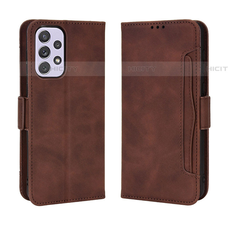 Funda de Cuero Cartera con Soporte Carcasa BY3 para Samsung Galaxy A53 5G Marron