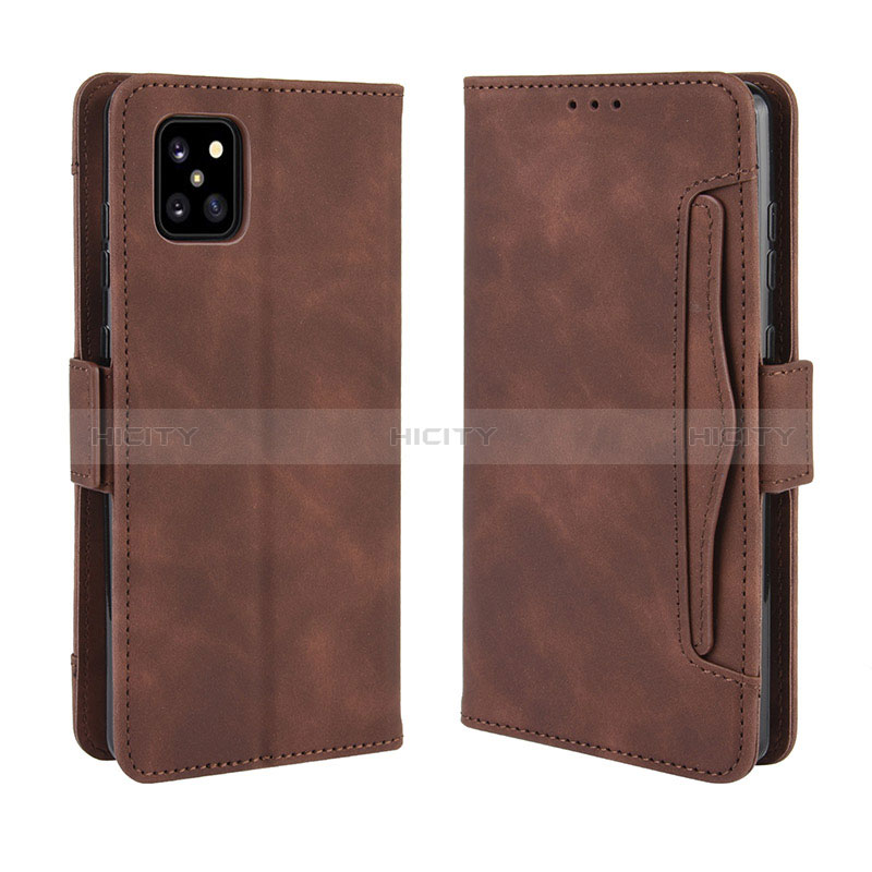 Funda de Cuero Cartera con Soporte Carcasa BY3 para Samsung Galaxy A81 Marron