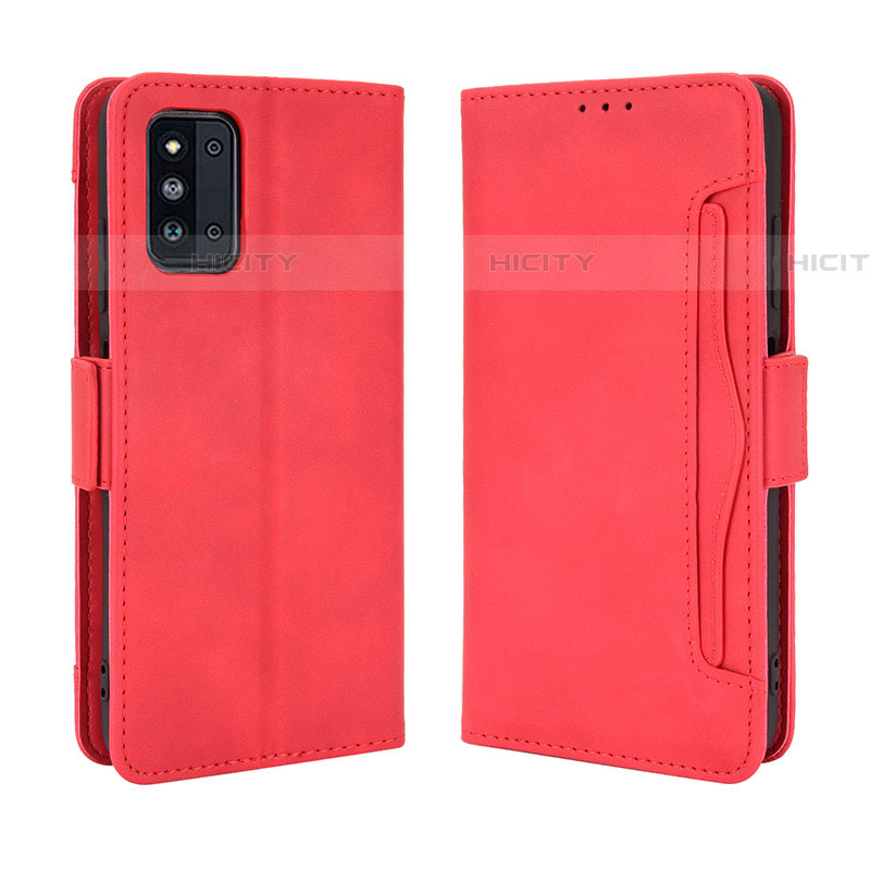 Funda de Cuero Cartera con Soporte Carcasa BY3 para Samsung Galaxy F52 5G Rojo