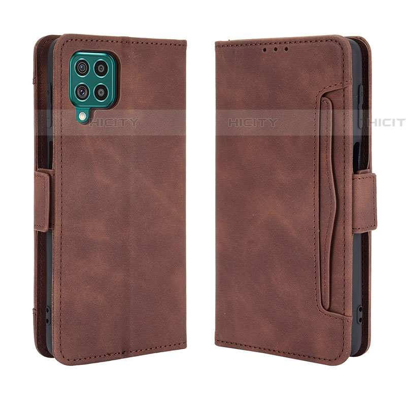 Funda de Cuero Cartera con Soporte Carcasa BY3 para Samsung Galaxy F62 5G Marron