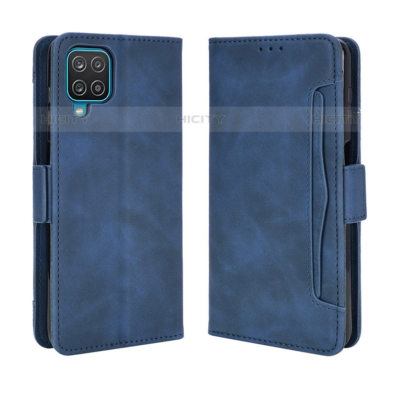 Funda de Cuero Cartera con Soporte Carcasa BY3 para Samsung Galaxy M32 4G Azul