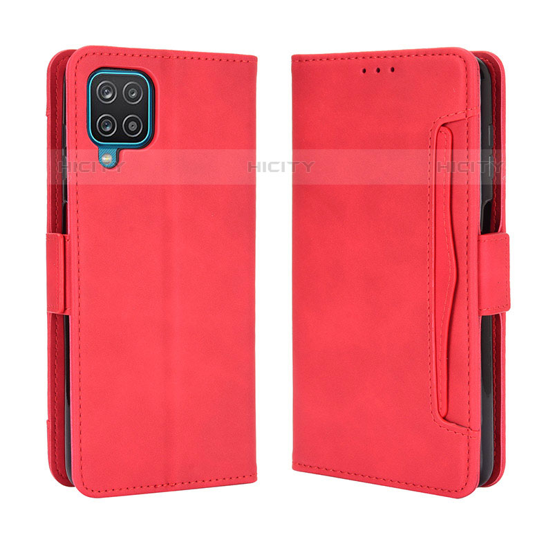 Funda de Cuero Cartera con Soporte Carcasa BY3 para Samsung Galaxy M32 4G Rojo