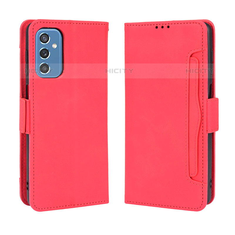 Funda de Cuero Cartera con Soporte Carcasa BY3 para Samsung Galaxy M52 5G Rojo