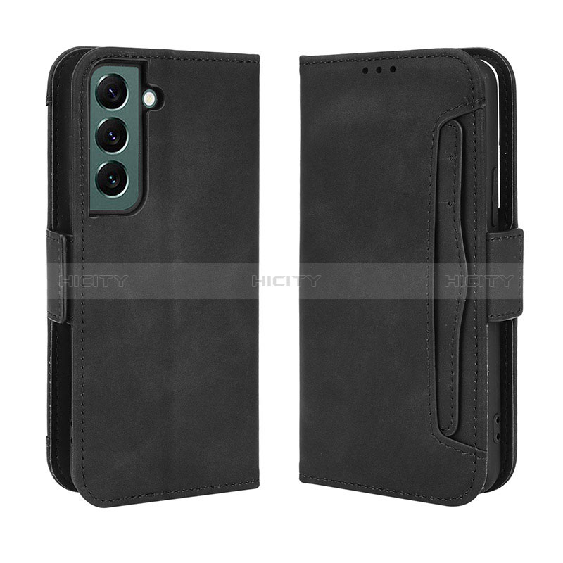 Funda de Cuero Cartera con Soporte Carcasa BY3 para Samsung Galaxy S22 Plus 5G Negro