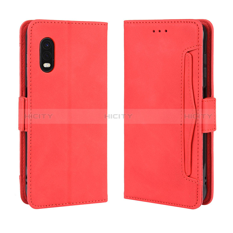 Funda de Cuero Cartera con Soporte Carcasa BY3 para Samsung Galaxy XCover Pro Rojo