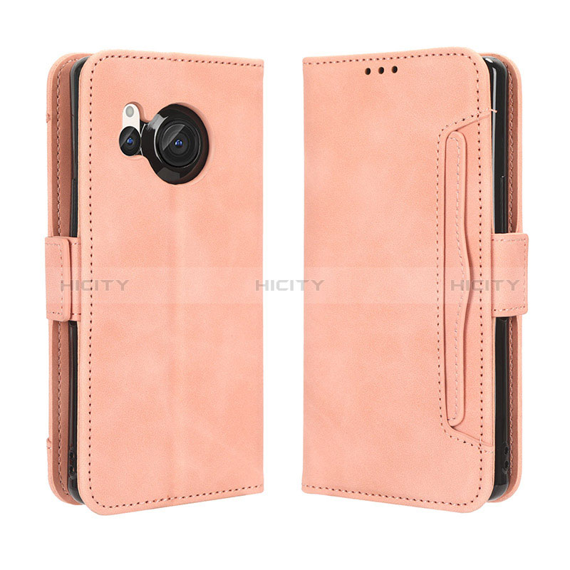 Funda de Cuero Cartera con Soporte Carcasa BY3 para Sharp Aquos R8