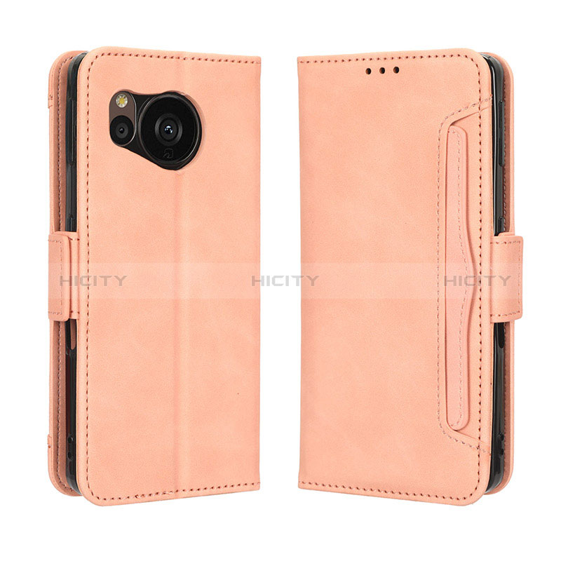 Funda de Cuero Cartera con Soporte Carcasa BY3 para Sharp Aquos Sense7 Plus