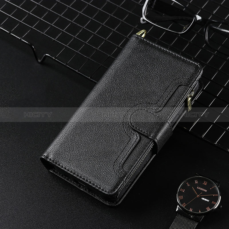 Funda de Cuero Cartera con Soporte Carcasa BY3 para Sharp Aquos Sense8 Negro