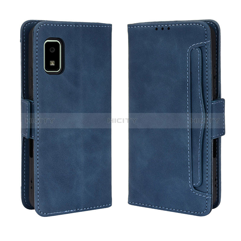 Funda de Cuero Cartera con Soporte Carcasa BY3 para Sharp Aquos wish Azul