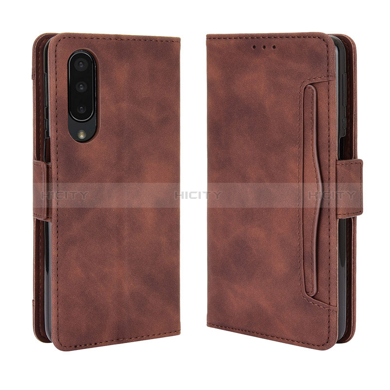 Funda de Cuero Cartera con Soporte Carcasa BY3 para Sharp Aquos Zero5G basic Marron