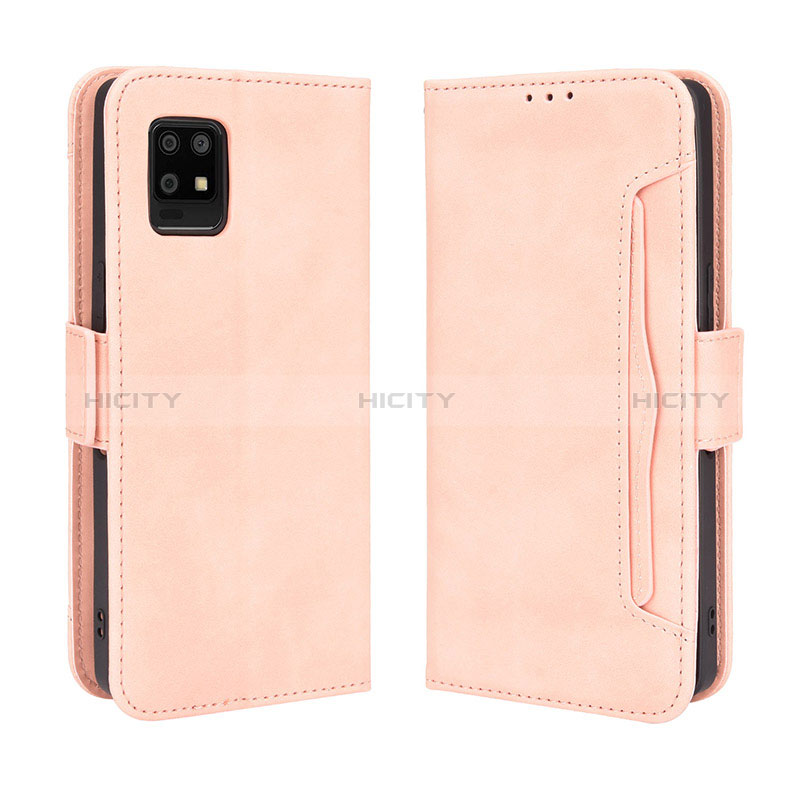 Funda de Cuero Cartera con Soporte Carcasa BY3 para Sharp Aquos Zero6 Rosa