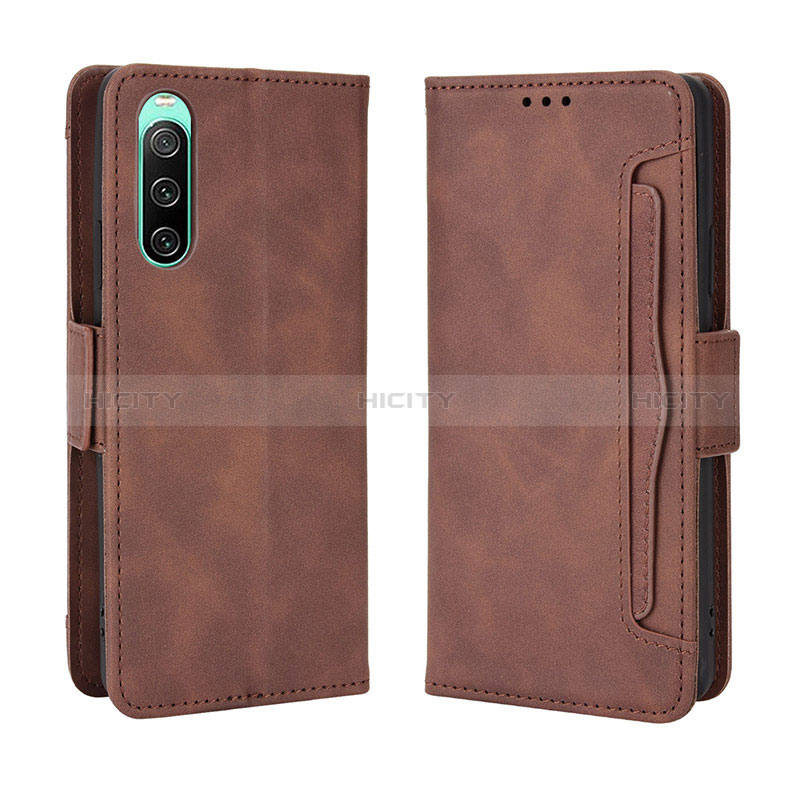 Funda de Cuero Cartera con Soporte Carcasa BY3 para Sony Xperia 10 IV