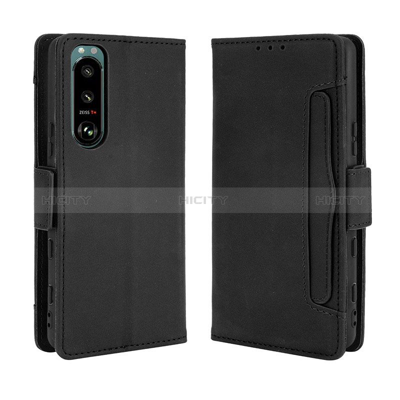 Funda de Cuero Cartera con Soporte Carcasa BY3 para Sony Xperia 5 III SO-53B