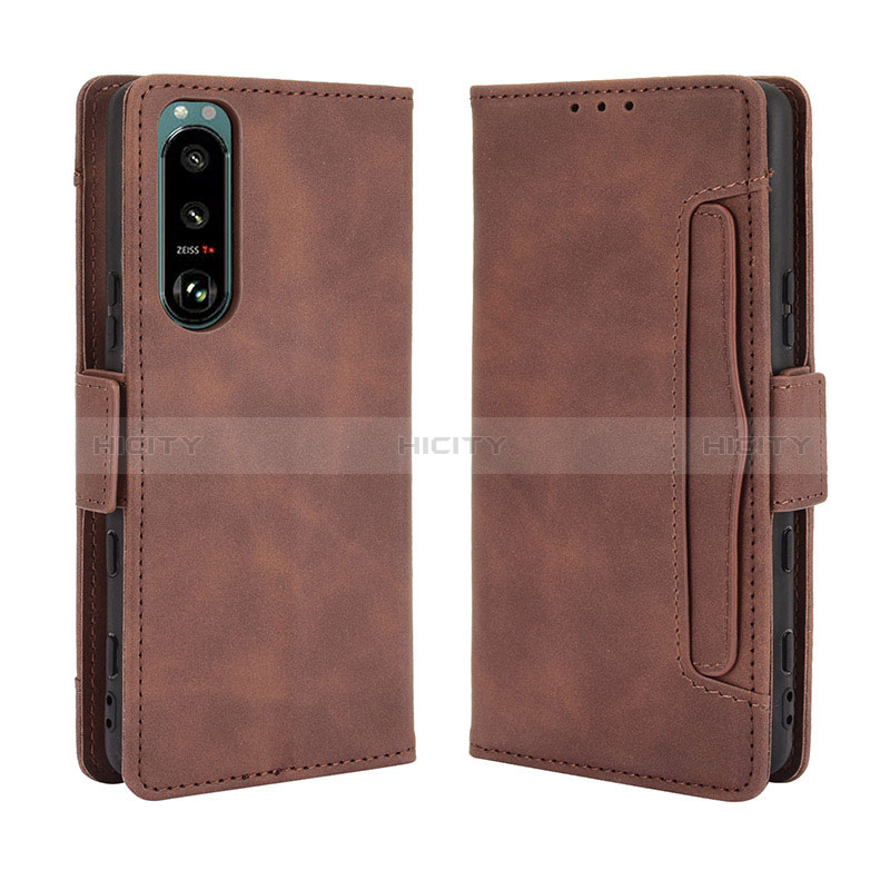 Funda de Cuero Cartera con Soporte Carcasa BY3 para Sony Xperia 5 III SO-53B