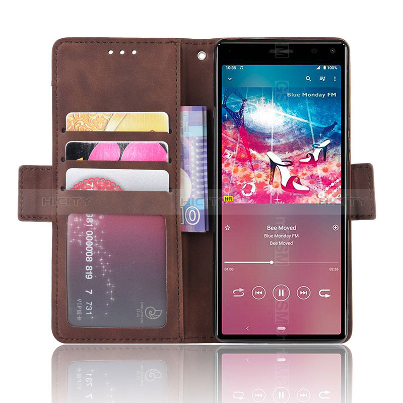 Funda de Cuero Cartera con Soporte Carcasa BY3 para Sony Xperia 8