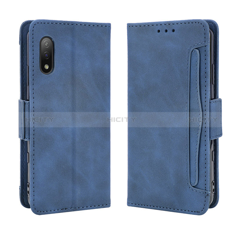 Funda de Cuero Cartera con Soporte Carcasa BY3 para Sony Xperia Ace II Azul