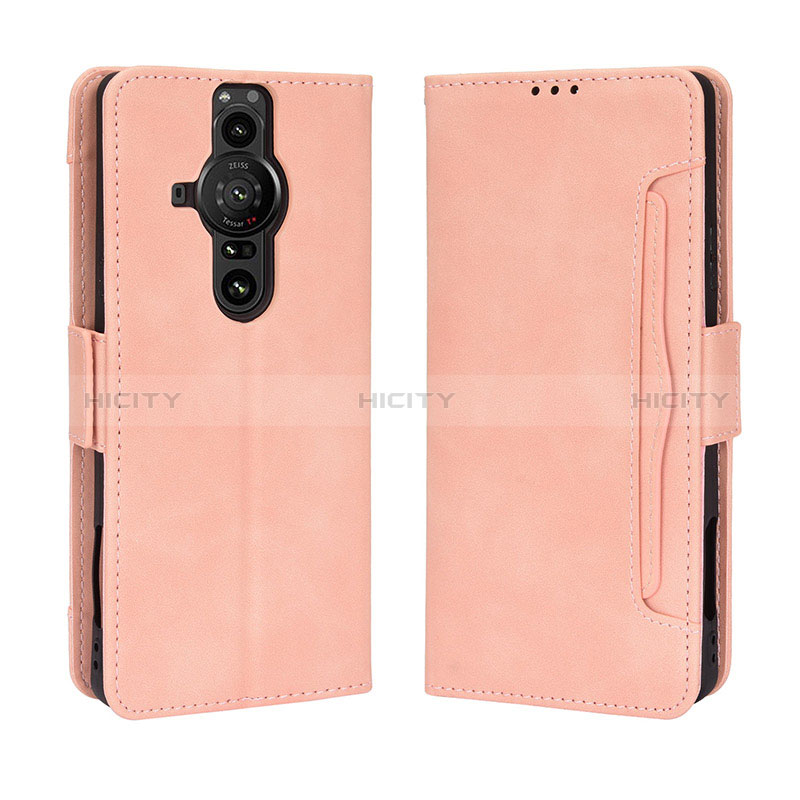 Funda de Cuero Cartera con Soporte Carcasa BY3 para Sony Xperia PRO-I