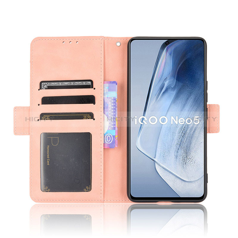 Funda de Cuero Cartera con Soporte Carcasa BY3 para Vivo iQOO Neo5 5G