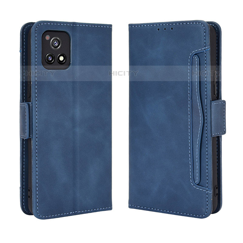 Funda de Cuero Cartera con Soporte Carcasa BY3 para Vivo iQOO U3 5G Azul