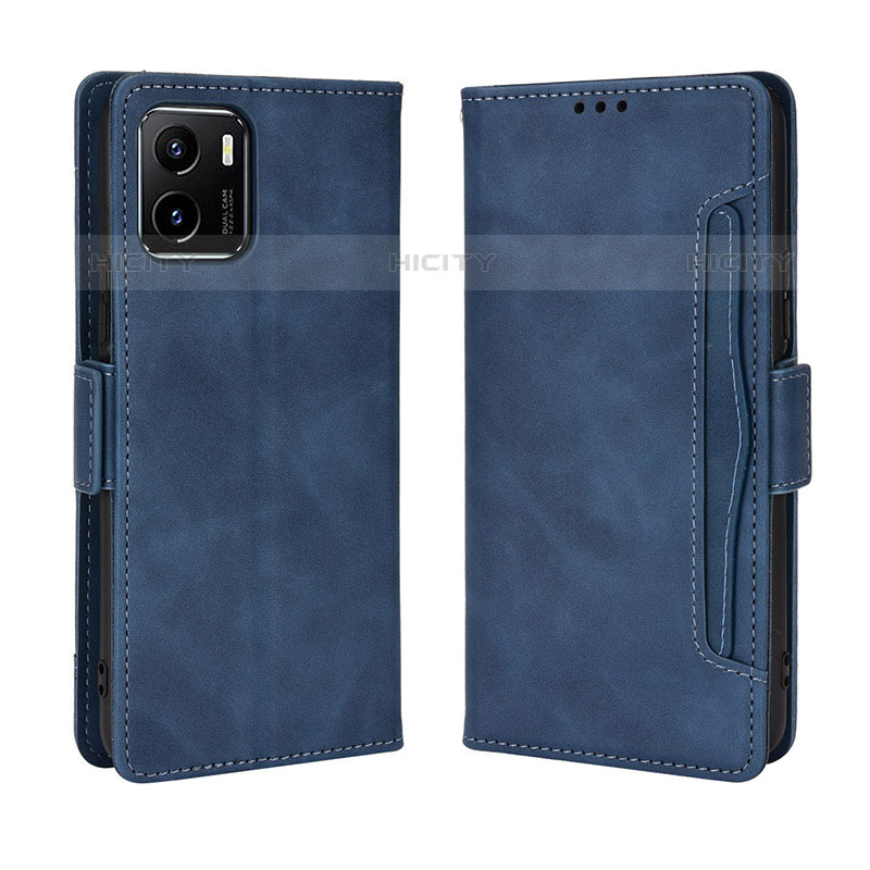 Funda de Cuero Cartera con Soporte Carcasa BY3 para Vivo iQOO U5x Azul